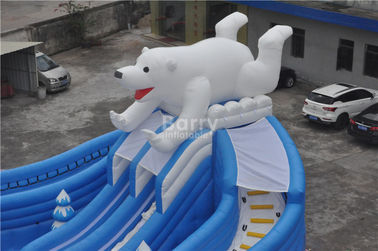 Belle nouvelle glissière géante de piscine d'ours, glissière gonflable de piscine pour le parc d'attractions