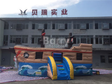 Les enfants commerciaux font sauter le bateau de pirate gonflable combiné avec le matériel sans plomb