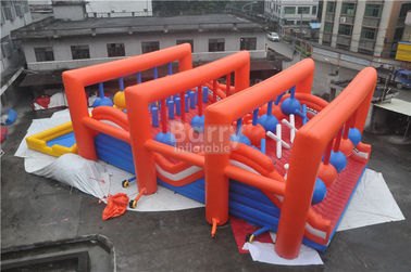 Parcours du combattant gonflable fou énorme pour les adultes/équipement extérieur gonflable de jeu