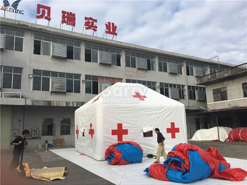 Tente gonflable médicale extérieure blanche de Croix-Rouge de promotion avec l'impression de logo