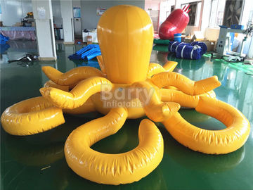 La piscine gonflable adaptée aux besoins du client de poulpe jaune flotte pour le parc aquatique d'Aqua