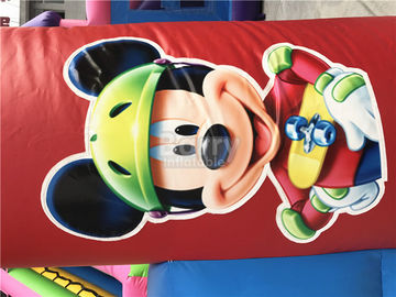 Glissière sautante gonflable adaptée aux besoins du client de château de Mickey Mouse pour l'arrière-cour