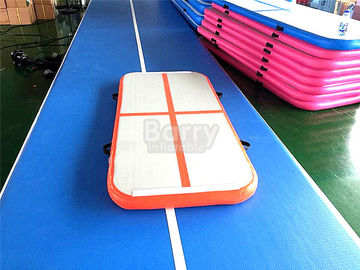 Tapis orange fabriqué à la main de gymnastique de voie d'air de PVC petit pour le gymnase ou la formation d'enfants