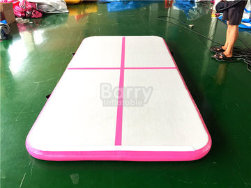 Tapis de gymnastique de voie d'air d'équipement de sport d'intérieur de PVC de DWF, voie d'air croulante rose