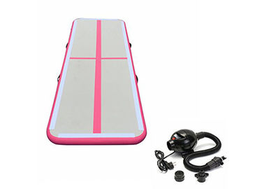 Petit tapis fabriqué à la main rose de gymnastique de voie d'air pour dégringoler extérieure ou d'intérieur
