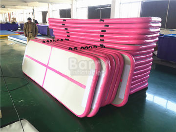 Tapis gonflable rose mou durable de gymnastique de voie d'air/tapis d'eau de flottement