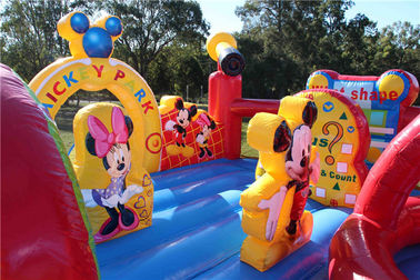 Chambre gonflable extérieure durable de rebond de Mickey Mouse de videur pour le parc d'attractions