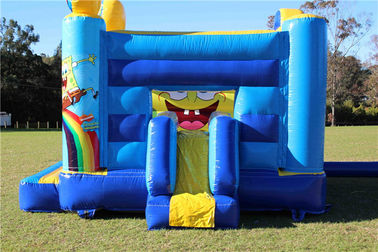 Château sautant de Spongebob de bâche de PVC du jaune 0,55, Moonwalk gonflable de Chambre de rebond pour des enfants