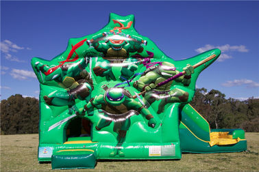 Les tortues adolescentes commerciales de Ninja de mutant conjuguent château sautant combiné de glissière pour la taille de coutume de partie