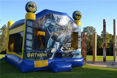 Bâche cousant le château sautant gonflable combiné de Batman C4 pour le message publicitaire d'arrière-cour