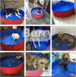 Taille adaptée aux besoins du client pliable rouge de piscine d'animal familier de chien 3 ans de garantie