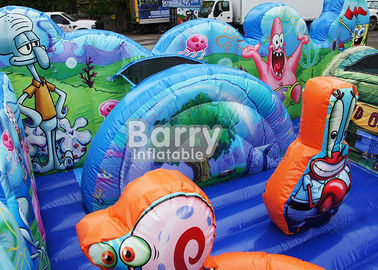 Chambre gonflable de rebond d'arrière-cour pour l'obstacle gonflable d'enfant en bas âge de Playland Spongebob