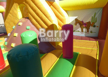 Terrain de jeu gonflable d'enfant en bas âge de Chambre occidentale de thème de dégagement d'enfants avec la glissière