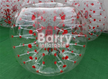 Jouets gonflables extérieurs 100% TPU/ballon de football gonflable de bulle point rouge de PVC 1.5m