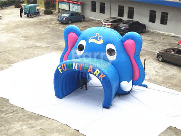 Porte gonflable de voûte d'entrée d'éléphant bleu sportif d'événement 6 mois de garantie