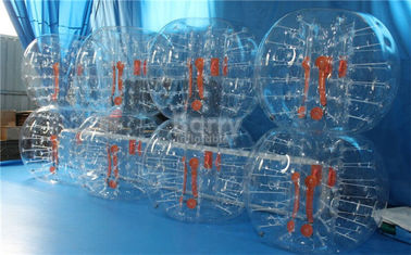 Boule de butoir gonflable du football, ballon de football extérieur de bulle de PVC TPU