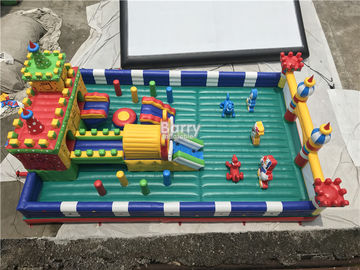 Glissière gonflable commerciale de videur de parc d'attractions de terrain de jeu pour des enfants