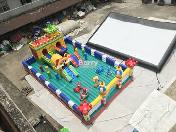 Glissière gonflable commerciale de videur de parc d'attractions de terrain de jeu pour des enfants