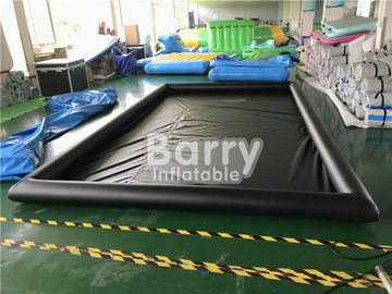 Tapis mobile de retenue de l'eau adapté aux besoins du client par tapis gonflable noir de station de lavage de PVC
