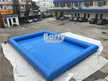 Rectangle bleu scellé par air gonflable fait sur commande de piscine de PVC de 0.9mm