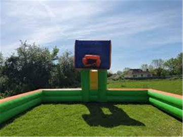 Cour gonflable portative de match de basket avec le cercle de tir pour des enfants