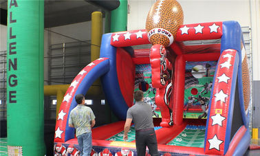 Carnaval gonflable de jeux de sports de PVC d'abord en bas de jeu de lancer du football pour les enfants et l'adulte