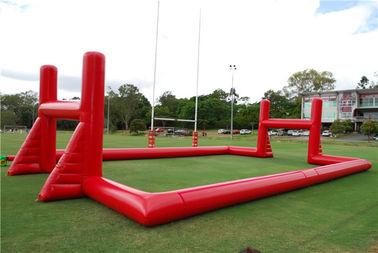 Jeux gonflables de sports d'explosion de champ mobile de rugby avec le ventilateur