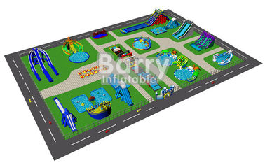 Prochain plan gonflable de parc de glissière de château de videur de parc à thème d'amusement d'été