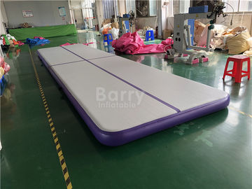 Pourpre sautant de tapis de sécurité de protection d'air de voie de plancher gonflable hermétique de gymnastique