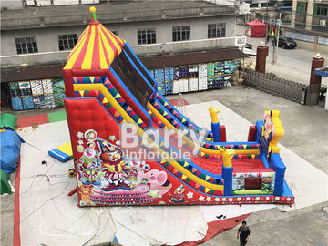 Glissière pleine d'entrain de château d'enfant de clown gonflable commercial gonflable populaire de terrain de jeu pour des enfants