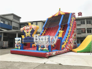 Glissière pleine d'entrain de château d'enfant de clown gonflable commercial gonflable populaire de terrain de jeu pour des enfants