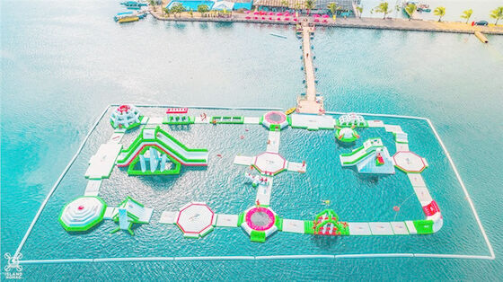 Jeux de flottement gonflables de parc aquatique d'obstacle d'adultes avec le certificat de TUV
