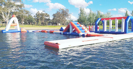 Jeux gonflables de parc aquatique de lac/terrain de jeu de flottement eau gonflable