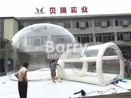 forme claire de dôme de tente de camping de bulle de tunnel extérieur de PVC de 1mm