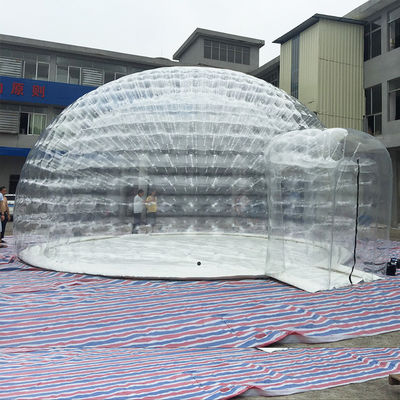 forme claire de dôme de tente de camping de bulle de tunnel extérieur de PVC de 1mm