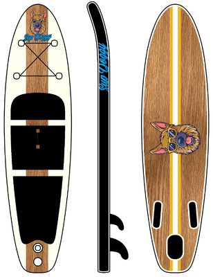 Panneau de palette gonflable de petite gorgée de planche de surf supérieure molle en bois populaire de style 315*83*15cm