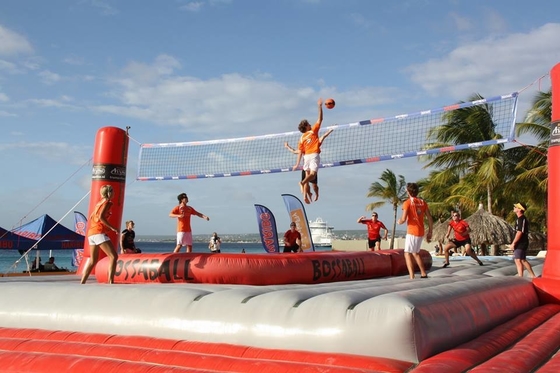 jeu gonflable de Bossaball d'explosion de plage de sable de cour de volleyball de PVC de 0.9mm