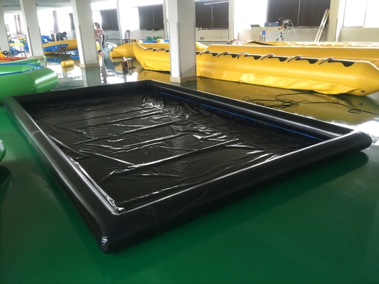 Station de lavage gonflable Mat Full Set Position de PVC du noir 0.6mm