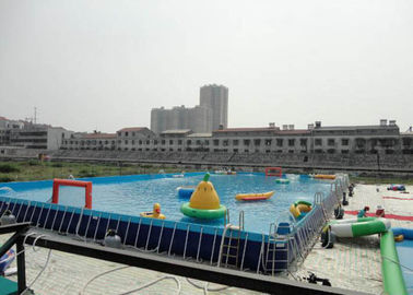 Grand rectangle de parc aquatique au-dessus de la piscine de barbotage de vue en métal de la terre 12 x 39