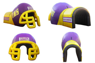 Tunnel gonflable coloré de casque de PVC/tunnel gonflable de casque de football