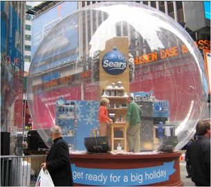 Boule gonflable claire géante de neige de produits de la publicité de PVC pour Noël