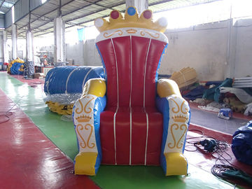La décoration gonflable merveilleuse de trône, air a ouvert le trône gonflable de PVC pour le roi