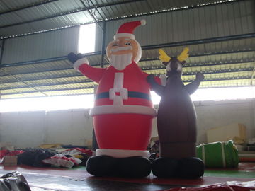 Produits de publicité gonflables de bâche de PVC, Santa Claus gonflable pour la décoration de Noël de centre commercial