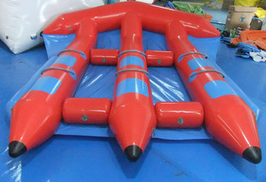 Jouets gonflables rouges drôles de l'eau, PVC InflatableFlyfish pour le jeu de sport aquatique