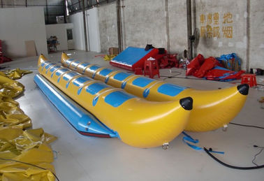 Bateau gonflable de poissons de vol de double ruelle, bateau de banane gonflable de bâche de PVC pour le jeu de sport aquatique