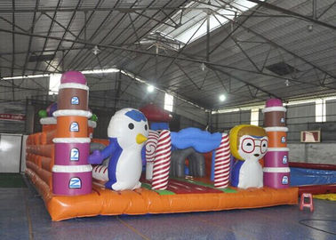 Château plein d'entrain d'enfants gonflables animaux géants de terrain de jeu avec la glissière