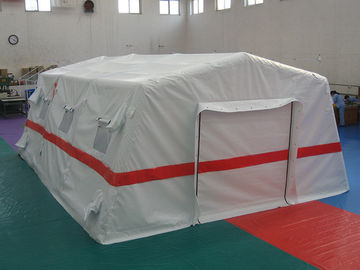 Tente gonflable de couleur blanche traditionnelle d'hôpital, tente gonflable de secours de PVC de 0.65mm