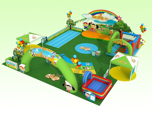 Château sautant gonflable de parcours du combattant de parc d'attractions d'enfants