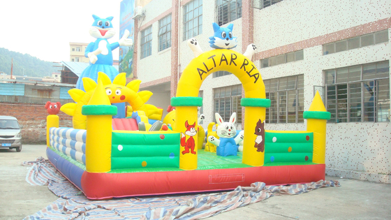 Château plein d'entrain d'enfants gonflables de parc à thème de bâche de jeux de terrain de jeu