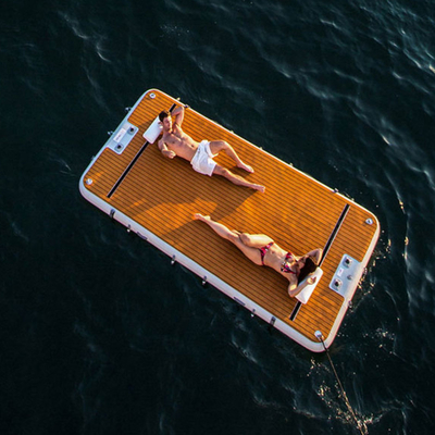 Radeau de flottement de plate-forme de ponton de l'eau d'île de point de baisse de yacht gonflable de dock